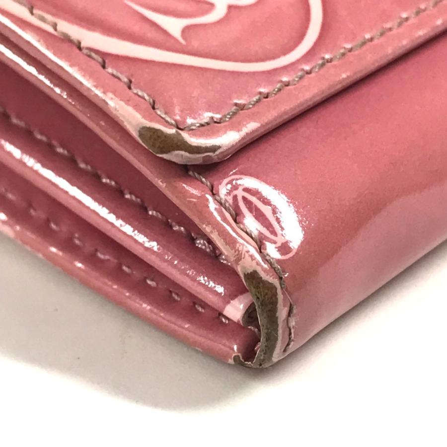 CARTIER カルティエ ハッピーバースデー ロゴ ロングウォレット 2つ折り フラップ 長財布 ピンク ユニセックス【中古】 | Cartier | 06