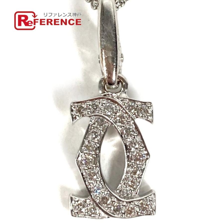 CARTIER カルティエ 2C ロゴ チャーム ペンダントトップ ネックレス アクセサリー ダイヤモンド K18 金 18K チャーム シルバー【中古】 | Cartier