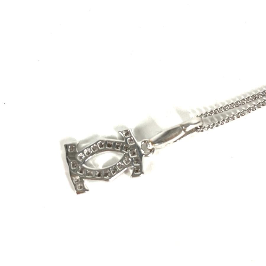 CARTIER カルティエ 2C ロゴ チャーム ペンダントトップ ネックレス アクセサリー ダイヤモンド K18 金 18K チャーム シルバー【中古】 | Cartier | 04