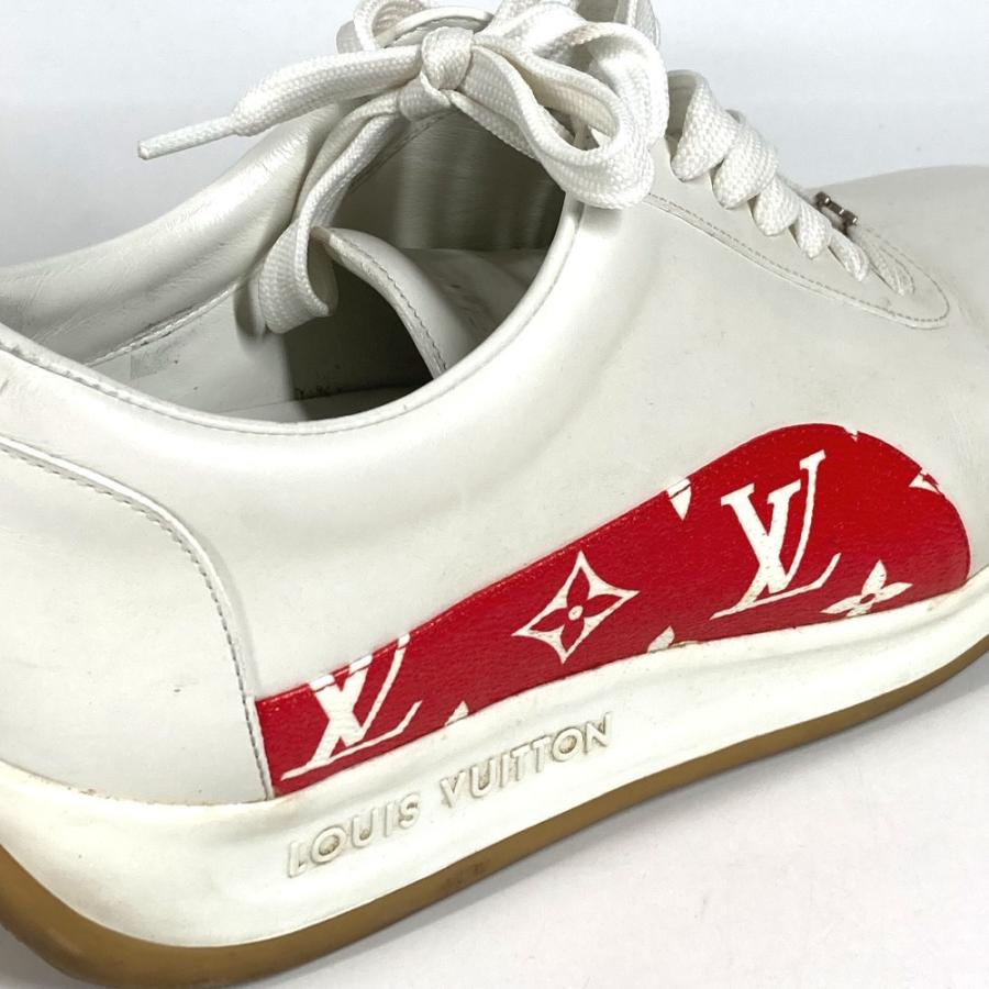 ルイヴィトン LOUIS VUITTON シューズ 靴 1A3EQ5 シュプリーム supreme モノグラム アパレル 紐 スニーカー レザー ホワイト 美品 LOUIS VUITTON（ルイ・ヴィトン） 1A3EQ5 シューズ 靴 アパレル 紐