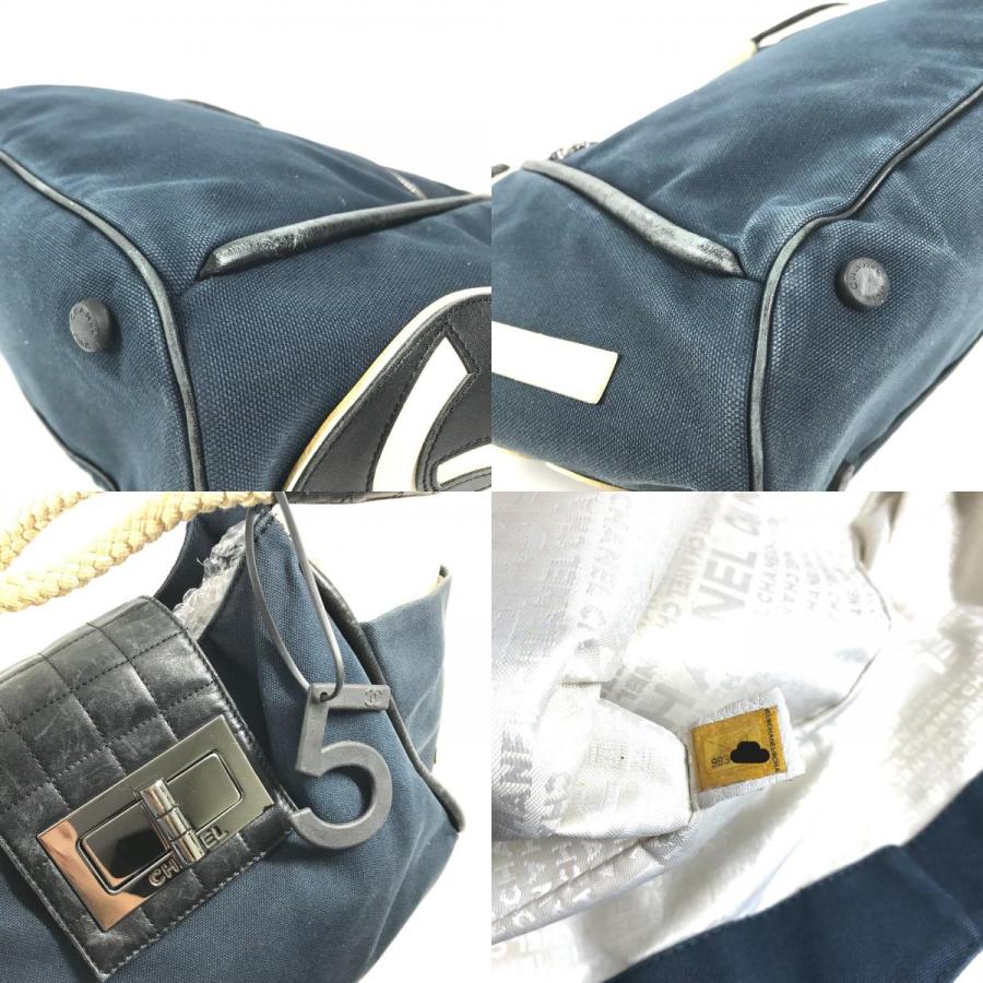 CHANEL シャネル ロープハンドル NO5 カバン  トートバッグ CC ココマーク ロゴ ハンドバッグ ネイビー ユニセックス【中古】 | CHANEL | 07