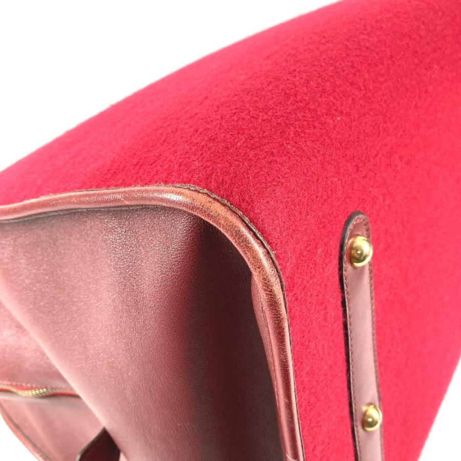 HERMES エルメス フードゥ 旅行バッグ カバン トラベルバッグ　バッグ Hパンチングロゴ ボストンバッグ レッド ユニセックス【中古】 | HERMES | 07