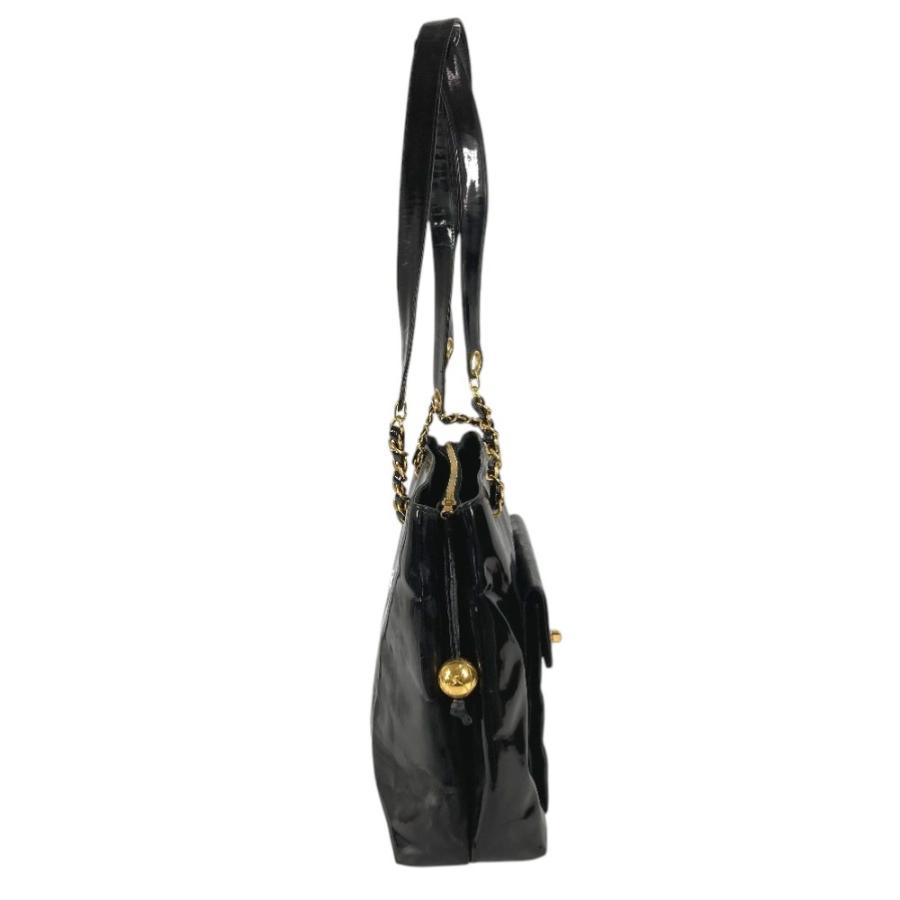 CHANEL シャネル CC ココマーク ロゴ ココボール カバン Wチェーンバッグ 肩掛け  ヴィンテージ ショルダーバッグ ブラック【中古】 | CHANEL | 03