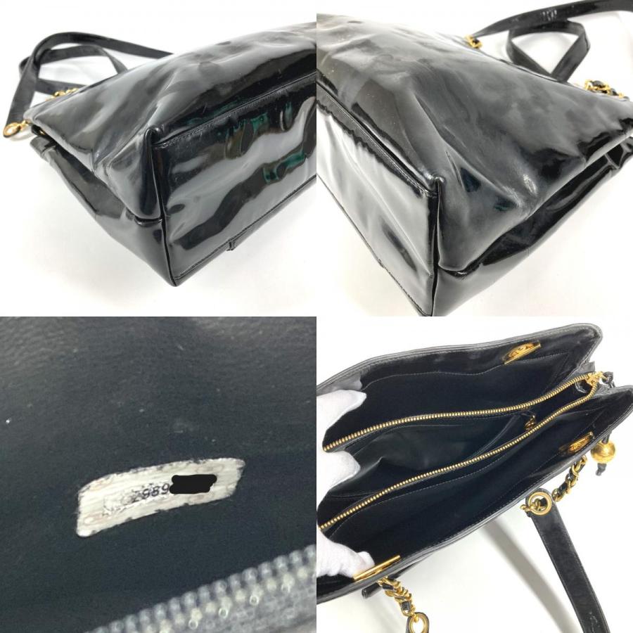 CHANEL シャネル CC ココマーク ロゴ ココボール カバン Wチェーンバッグ 肩掛け  ヴィンテージ ショルダーバッグ ブラック【中古】 | CHANEL | 07