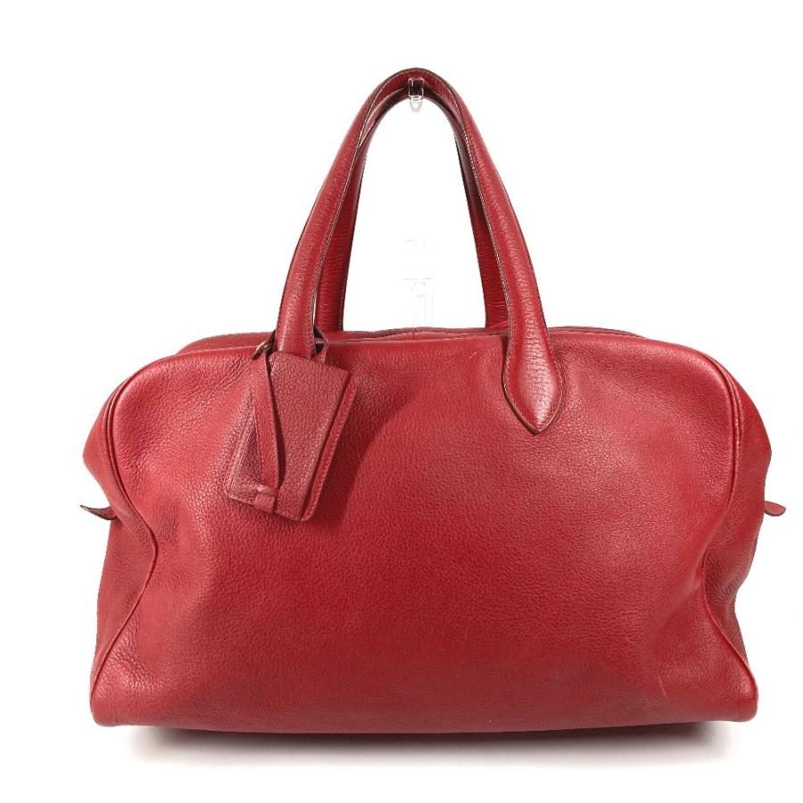 HERMES エルメス ヴィクトリア43 ヴィクトリア 43 旅行バッグ カバン トラベルバッグ　バッグ ボストンバッグ レッド ユニセックス【中古】 | HERMES | 01