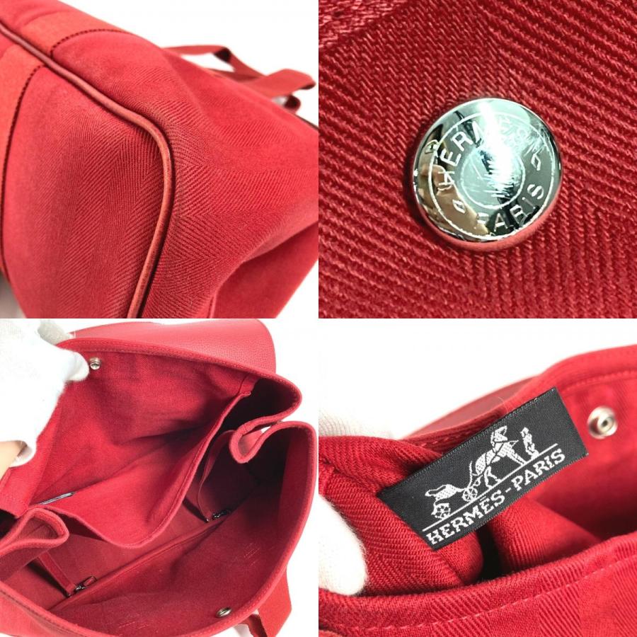 HERMES エルメス ヴァルパライソ MM ヴァルパライソMM カバン フラップ トートバッグ ハンドバッグ レッド ユニセックス【中古】 | HERMES | 08