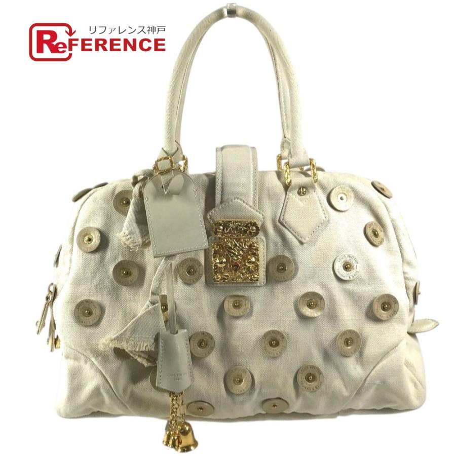LOUIS VUITTON ルイヴィトン M95409 ショルダーバッグ ベル付き ボストンバッグ ポルカドッツパナマ ボウリィ ハンドバッグ 【中古】 | LOUIS VUITTON