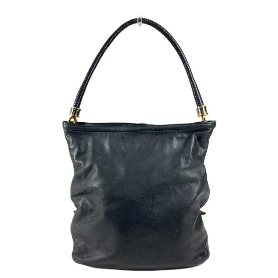 BVLGARI ブルガリ ロゴ 肩掛け トートバッグ カバン B-ZERO1 ビーゼロ1 ショルダーバッグ ネイビー ユニセックス【中古】 | BVLGARI | 01