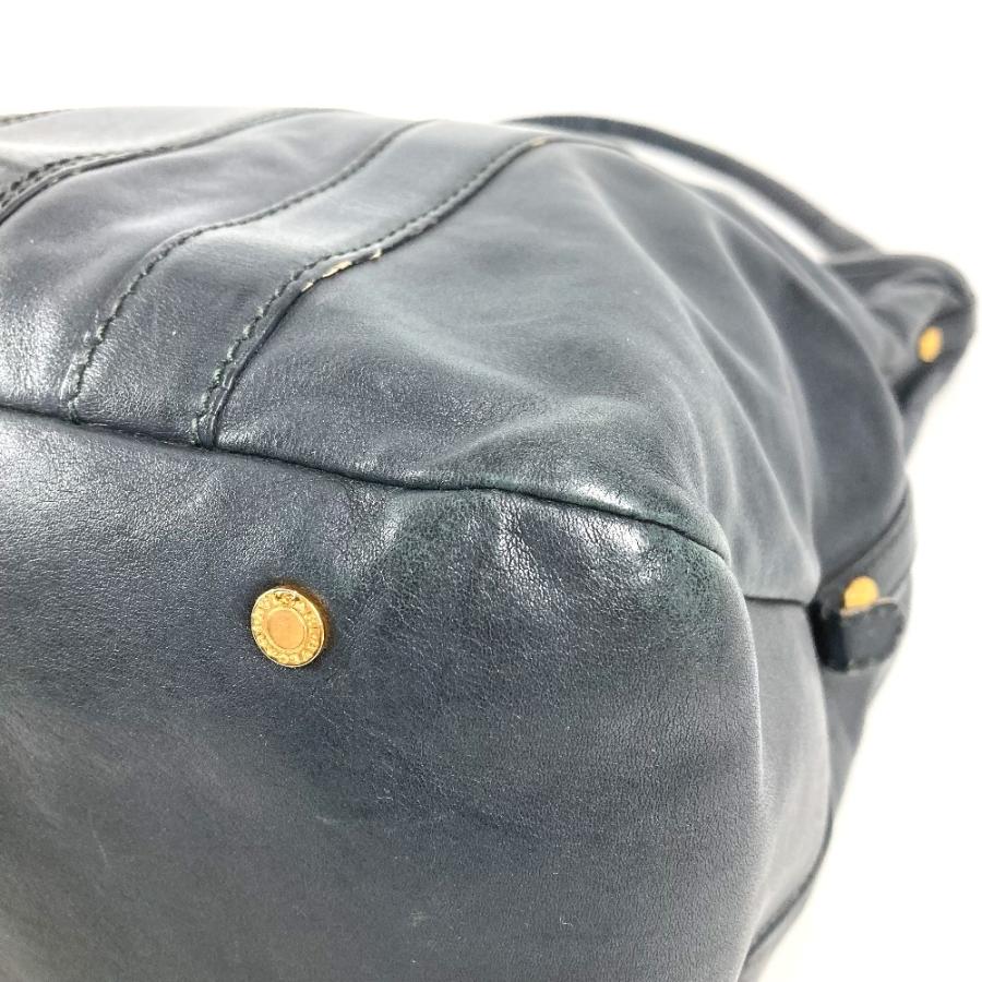 BVLGARI ブルガリ ロゴ 肩掛け トートバッグ カバン B-ZERO1 ビーゼロ1 ショルダーバッグ ネイビー ユニセックス【中古】 | BVLGARI | 05