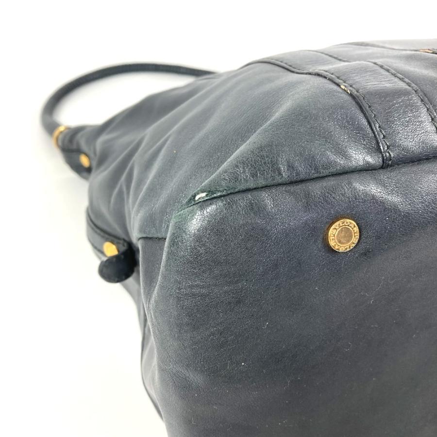 BVLGARI ブルガリ ロゴ 肩掛け トートバッグ カバン B-ZERO1 ビーゼロ1 ショルダーバッグ ネイビー ユニセックス【中古】 | BVLGARI | 06