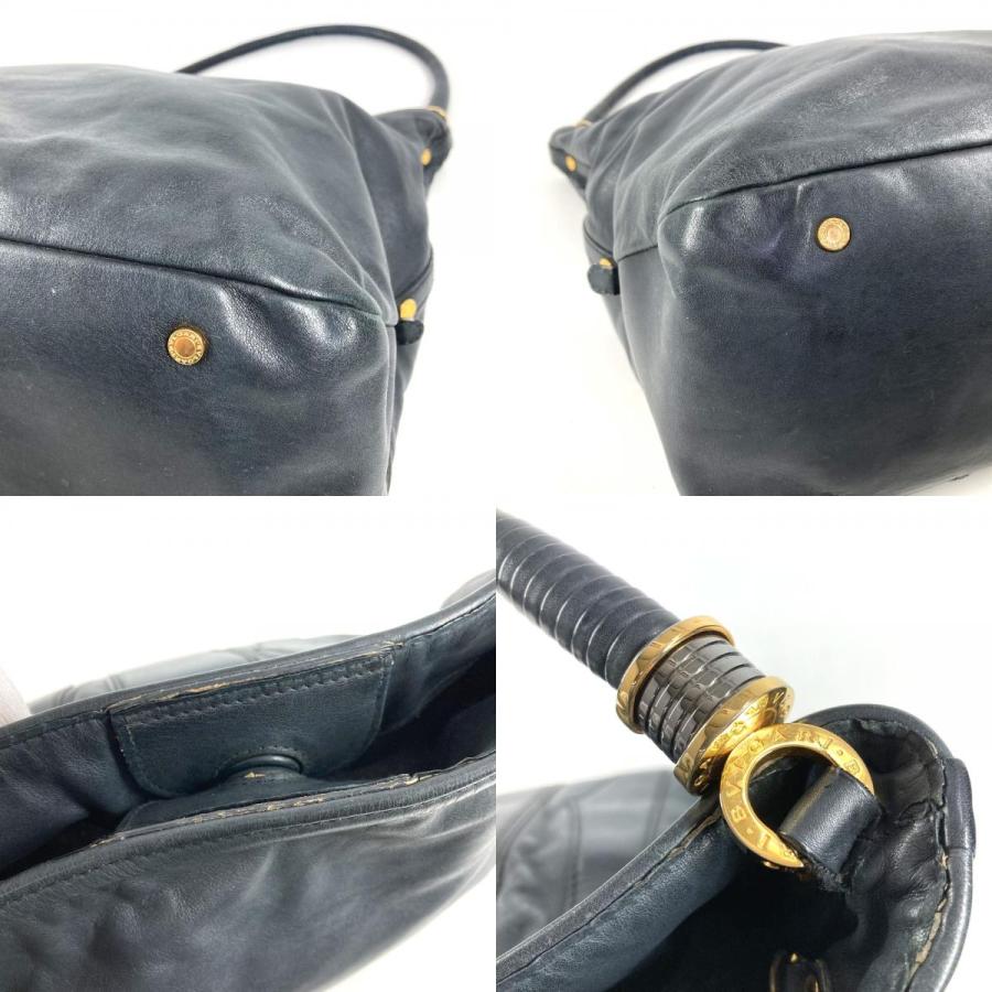 BVLGARI ブルガリ ロゴ 肩掛け トートバッグ カバン B-ZERO1 ビーゼロ1 ショルダーバッグ ネイビー ユニセックス【中古】 | BVLGARI | 07