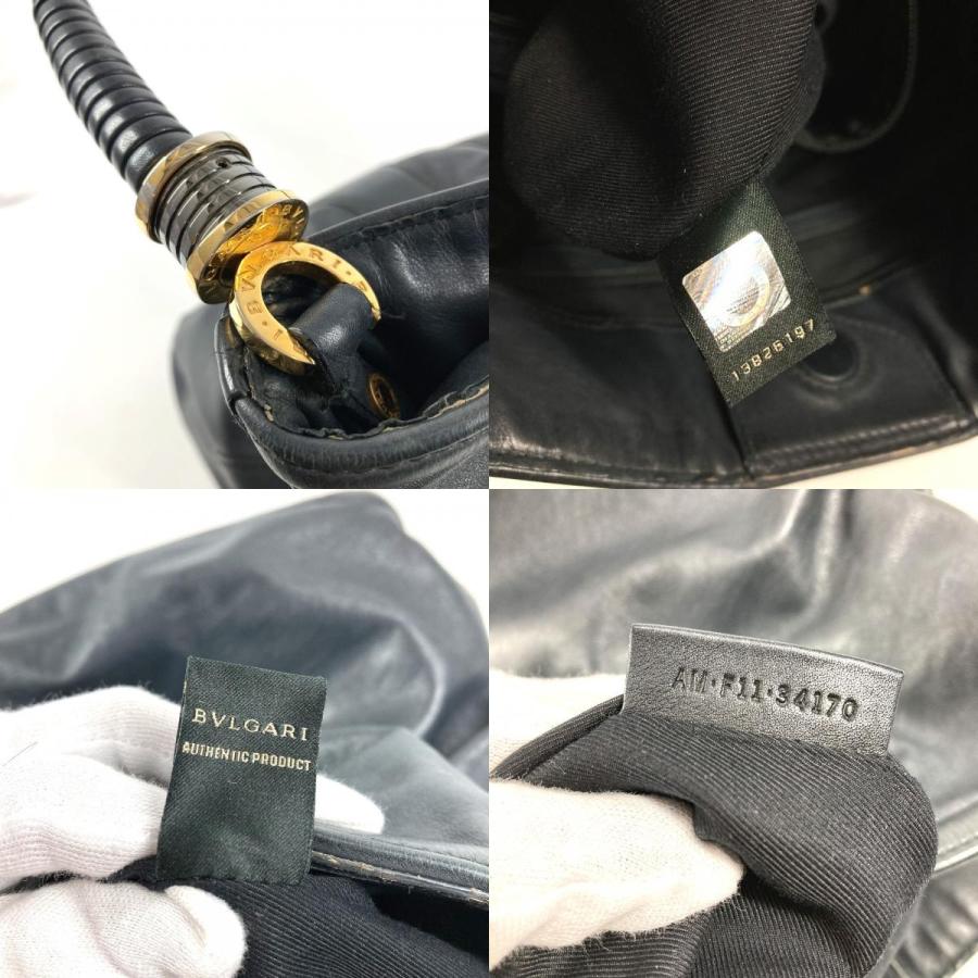 BVLGARI ブルガリ ロゴ 肩掛け トートバッグ カバン B-ZERO1 ビーゼロ1 ショルダーバッグ ネイビー ユニセックス【中古】 | BVLGARI | 08