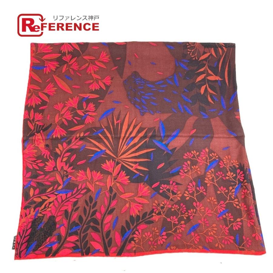 新品同様 CARTIER カルティエ 大判 スカーフ 140 ストール パンテール 豹 ヒョウ ロゴ ショール レッド ユニセックス【中古】 | Cartier