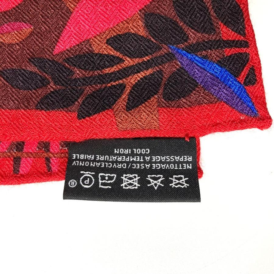 新品同様 CARTIER カルティエ 大判 スカーフ 140 ストール パンテール 豹 ヒョウ ロゴ ショール レッド ユニセックス【中古】 | Cartier | 05