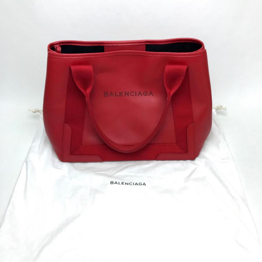 BALENCIAGA バレンシアガ 339933 ネイビーカバス S トートバッグ ショルダーバッグ レザー レッド レディース【中古】 | BALENCIAGA | 09