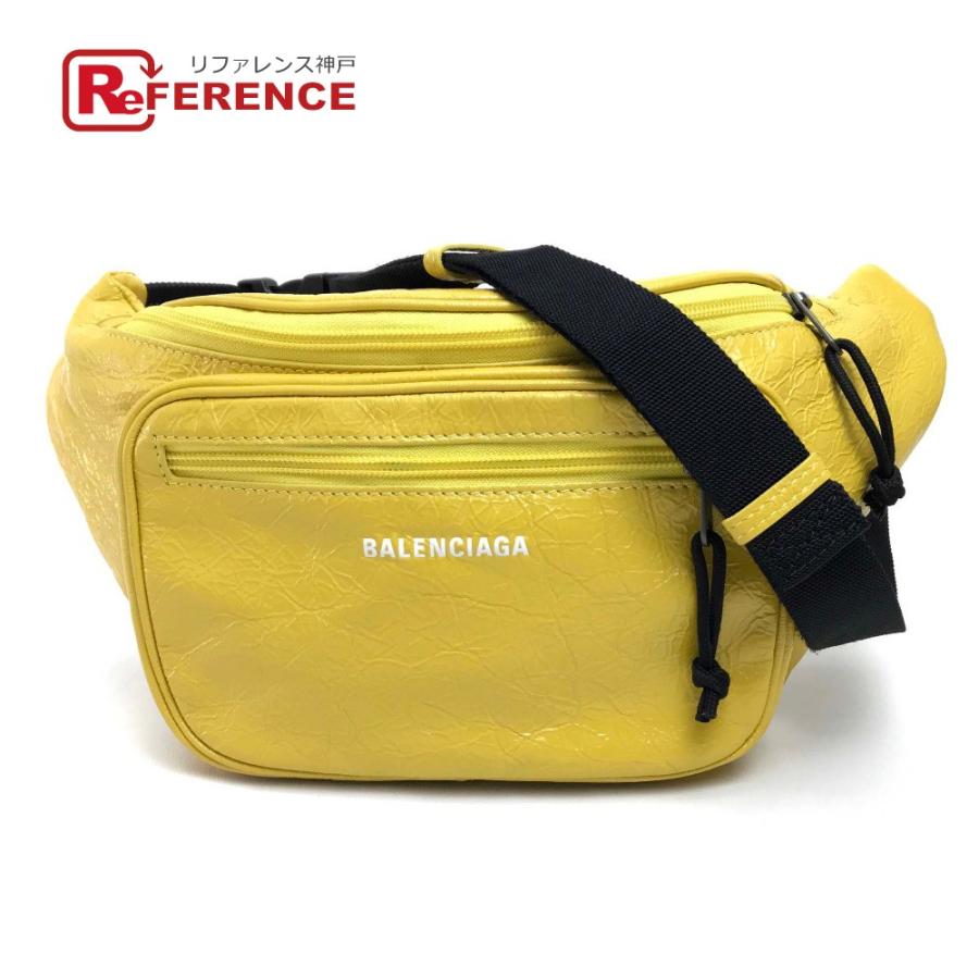 BALENCIAGA バレンシアガ 529550 EXPLORER BELT PACK ボディバッグ レザー イエロー ユニセックス【中古】未使用 | BALENCIAGA