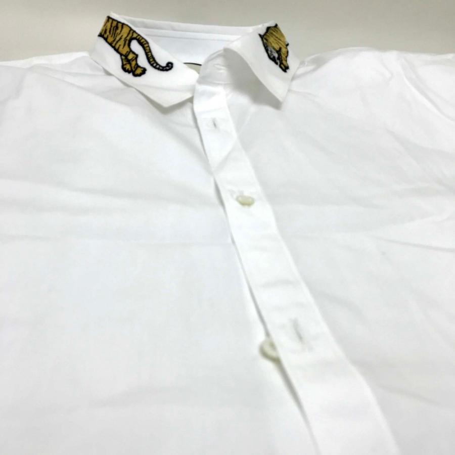 Gucci グッチ タイガー アップリケ Duke 長袖シャツ ホワイト メンズ 未使用 中古 E 84 リファレンス コレクション 通販 Yahoo ショッピング