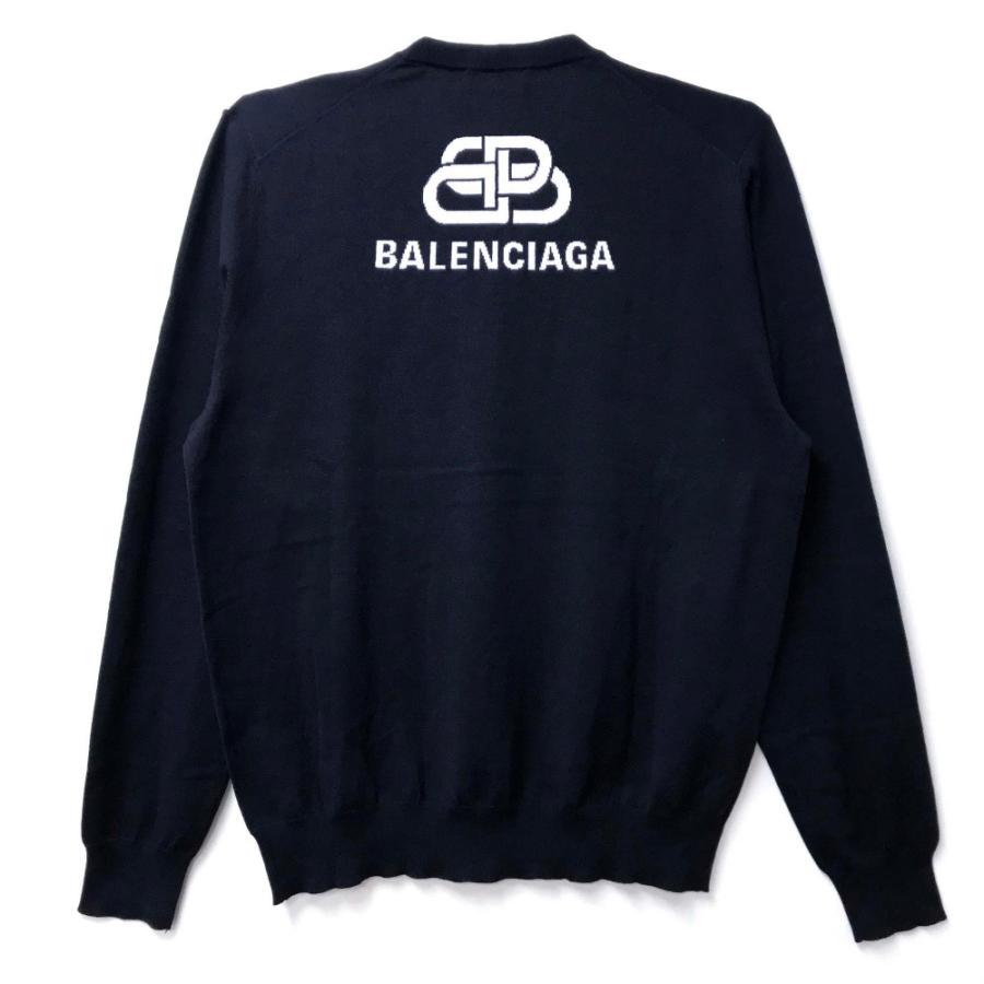 新品同様 BALENCIAGA バレンシアガ  583117 長袖 トップス ニット バック ロゴ セーター ウール メンズ | BALENCIAGA | 01