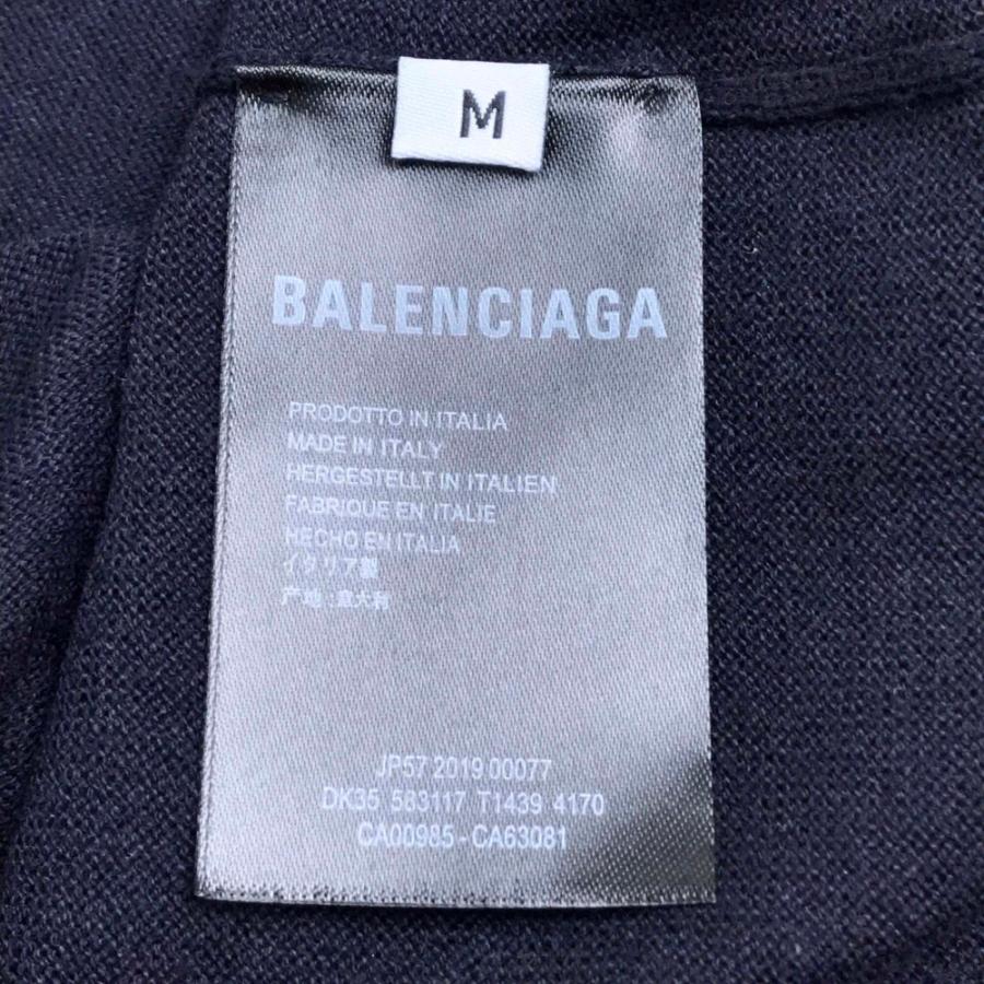 新品同様 BALENCIAGA バレンシアガ  583117 長袖 トップス ニット バック ロゴ セーター ウール メンズ | BALENCIAGA | 04