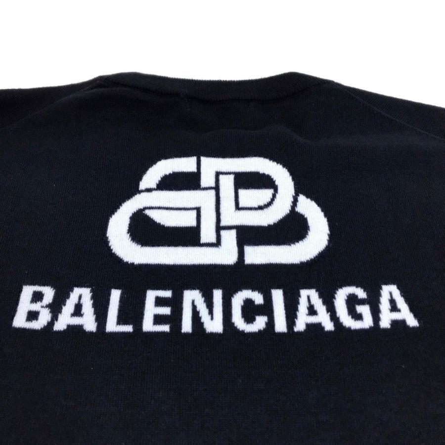 新品同様 BALENCIAGA バレンシアガ  583117 長袖 トップス ニット バック ロゴ セーター ウール メンズ | BALENCIAGA | 07