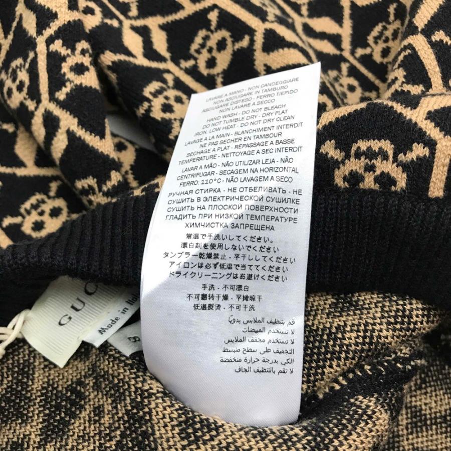 未使用 GUCCI グッチ 484340 スカル デコレーションパターン パンツ コットン キッズ ベージュ×ブラック | GUCCI | 07