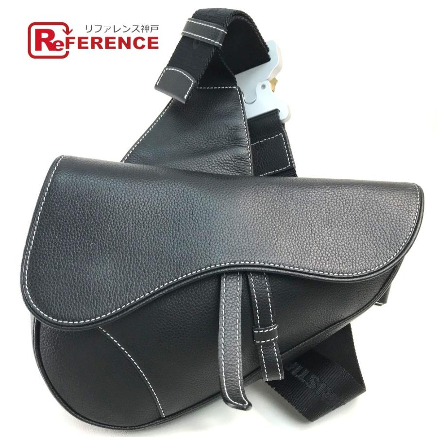 Christian Dior クリスチャンディオール 23 Bo 1118 サドルバッグ フラップ ショルダーバッグ ブラック ブラック シルバー金具 ユニセックス 中古 E 0722 9 リファレンス コレクション 通販 Yahoo ショッピング