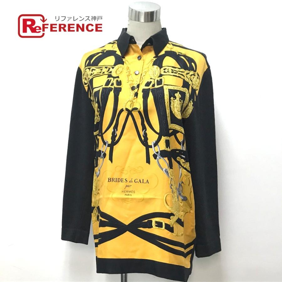 HERMES エルメス BRIDES de GALA 長袖シャツ シルク/コットン