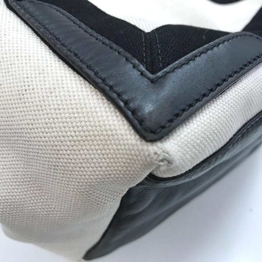BALENCIAGA バレンシアガ 339933 カバS ロゴ トートバッグ ハンドバッグ キャンバス/レザー ホワイト×ブラック レディース【中古】 | BALENCIAGA | 10