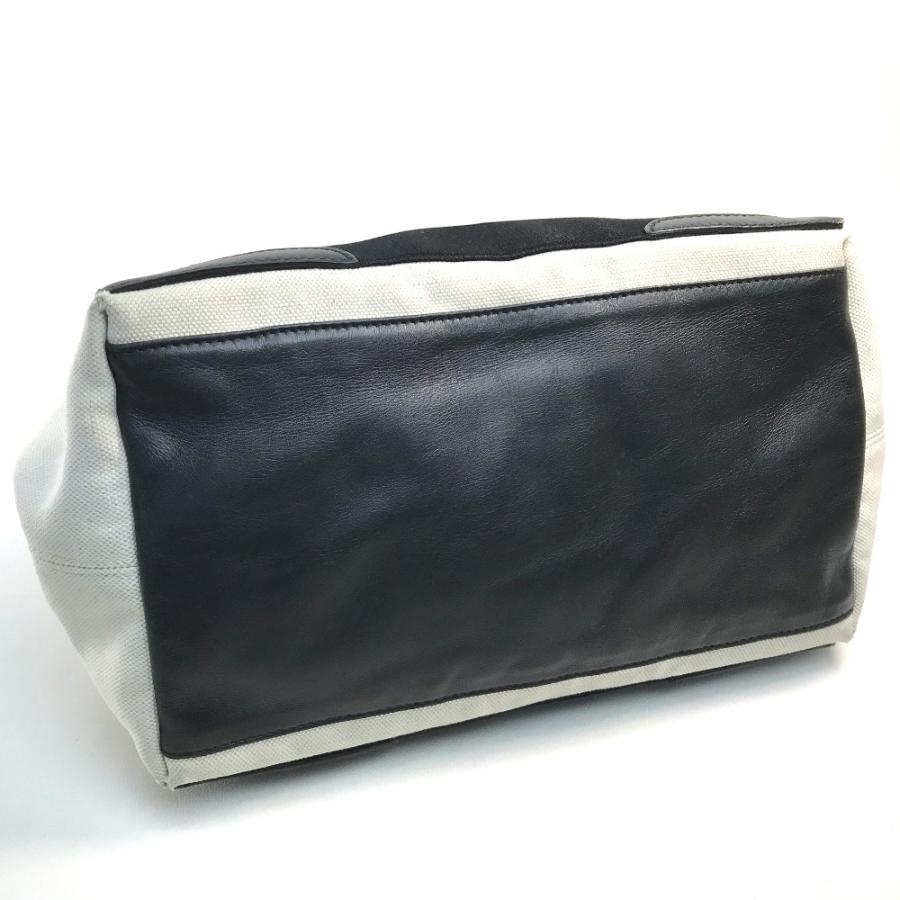 BALENCIAGA バレンシアガ 339933 カバS ロゴ トートバッグ ハンドバッグ キャンバス/レザー ホワイト×ブラック レディース【中古】 | BALENCIAGA | 03
