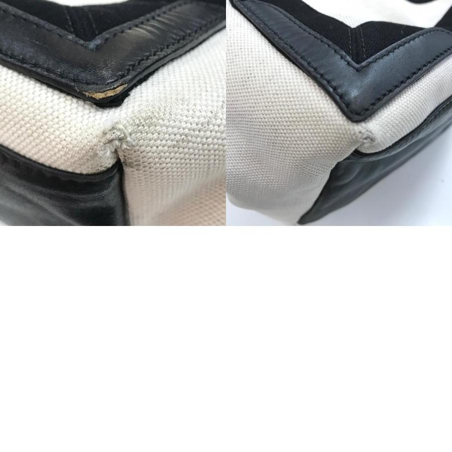 BALENCIAGA バレンシアガ 339933 カバS ロゴ トートバッグ ハンドバッグ キャンバス/レザー ホワイト×ブラック レディース【中古】 | BALENCIAGA | 09
