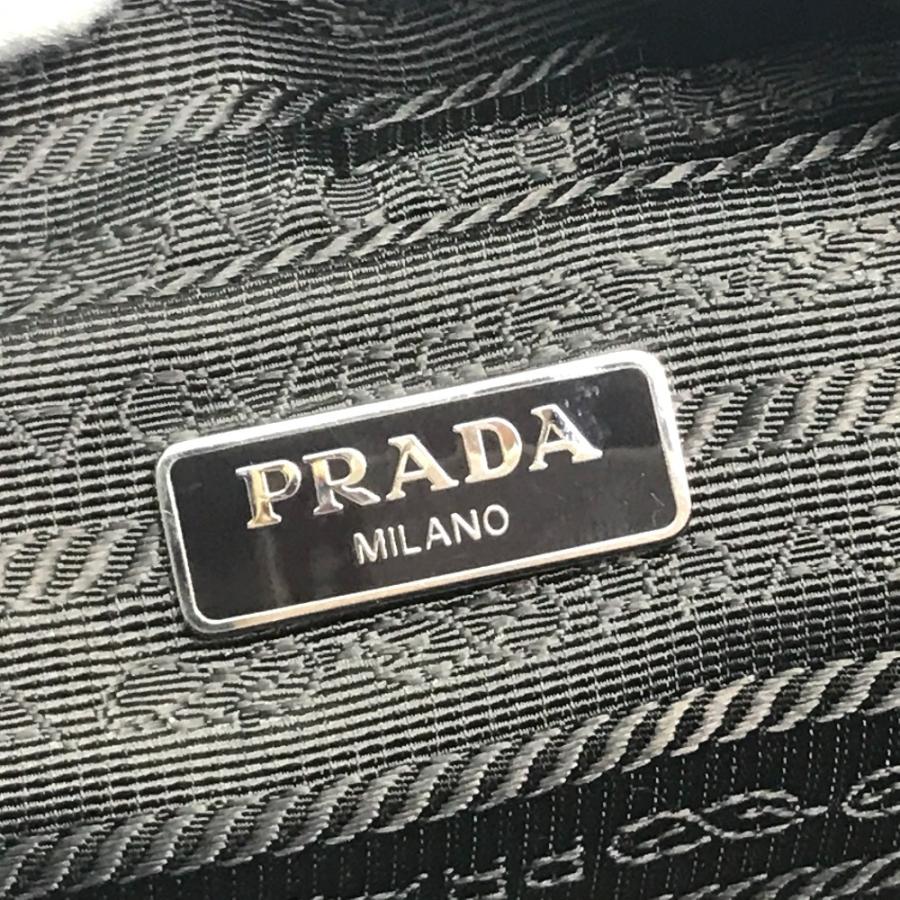 PRADA プラダ 三角ロゴプレート ポーチ 小物入れ レザー レディース レッド 赤 | PRADA | 07