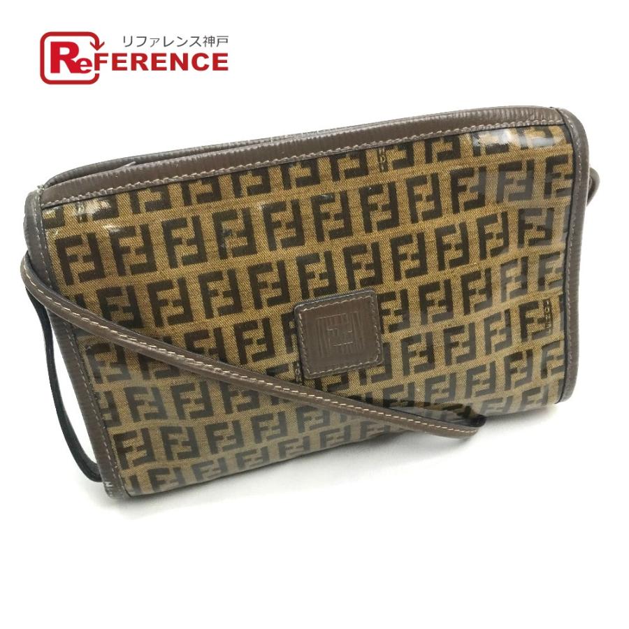 FENDI フェンディ ズッカ A4入る大きめショルダーバッグ FFロゴ ワン