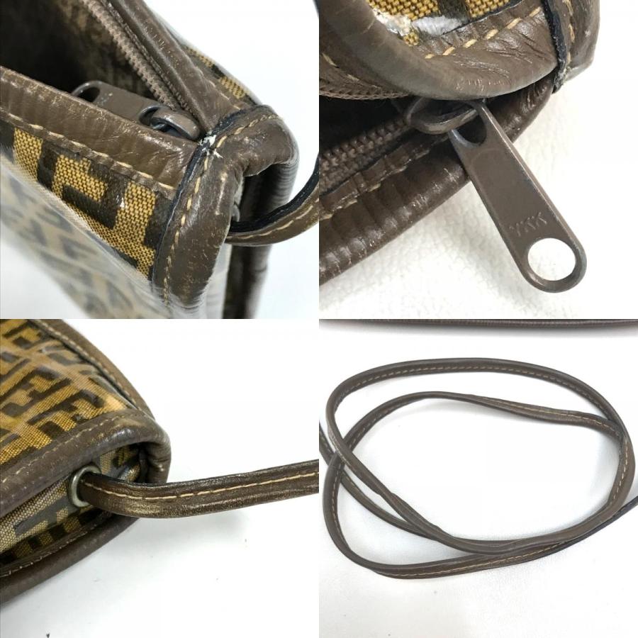 FENDI フェンディ FF ズッカ柄 カバン ポシェット ワンショルダー 斜め掛け ショルダーバッグ ブラウン ブラウン レディース【中古】 | FENDI | 08