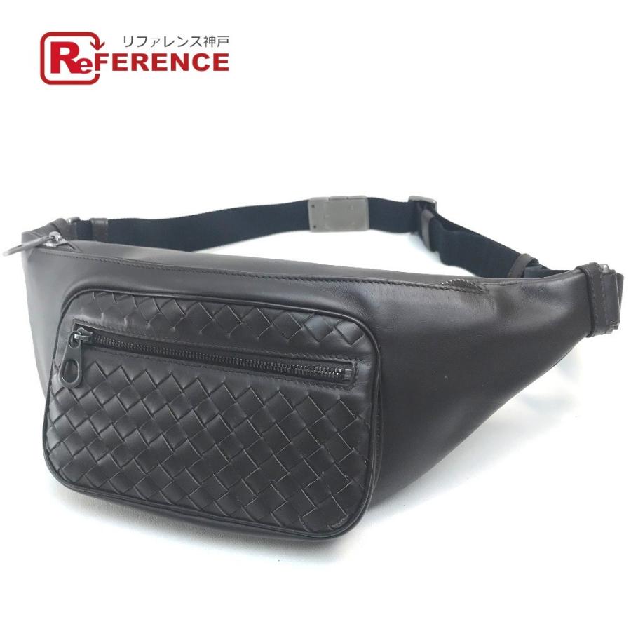 Bottega Veneta ボッテガヴェネタ V4644 78 イントレチャート ボディバッグ ダークブラウン ブラック メンズ 中古 E 1111 8 リファレンス コレクション 通販 Yahoo ショッピング