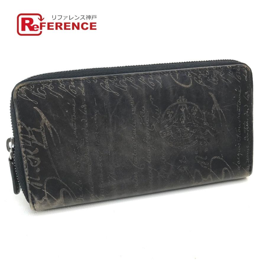 【美品】ベルルッティ　カリグラフィー　ラウンドファスナー　長財布　レザー 長財布 メンズ 本革 カリグラフィー ラウンドファスナー 高級感