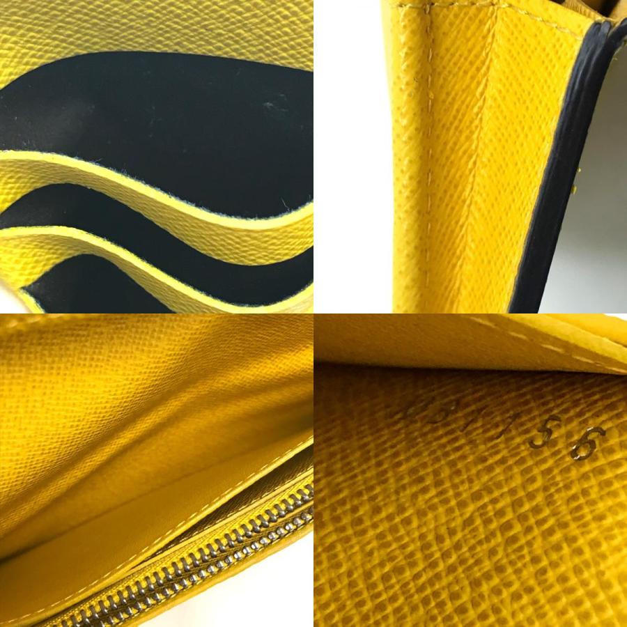 LOUIS VUITTON ルイヴィトン M42087 ポルトフォイユ・ブラザ 長財布 タイガレザー メンズ ジョーヌ 黄 | LOUIS VUITTON | 09