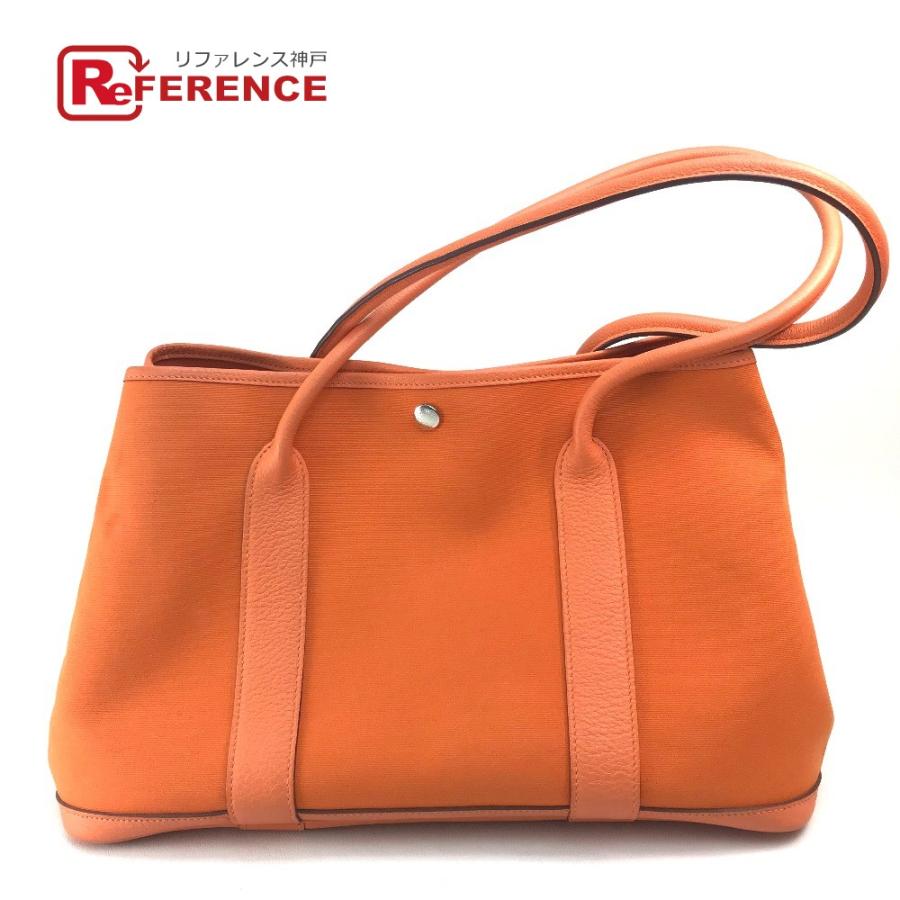 HERMES エルメス ガーデンパーティPM  カバン ショルダーバッグ トートバッグ フー オレンジ レディース【中古】 | HERMES