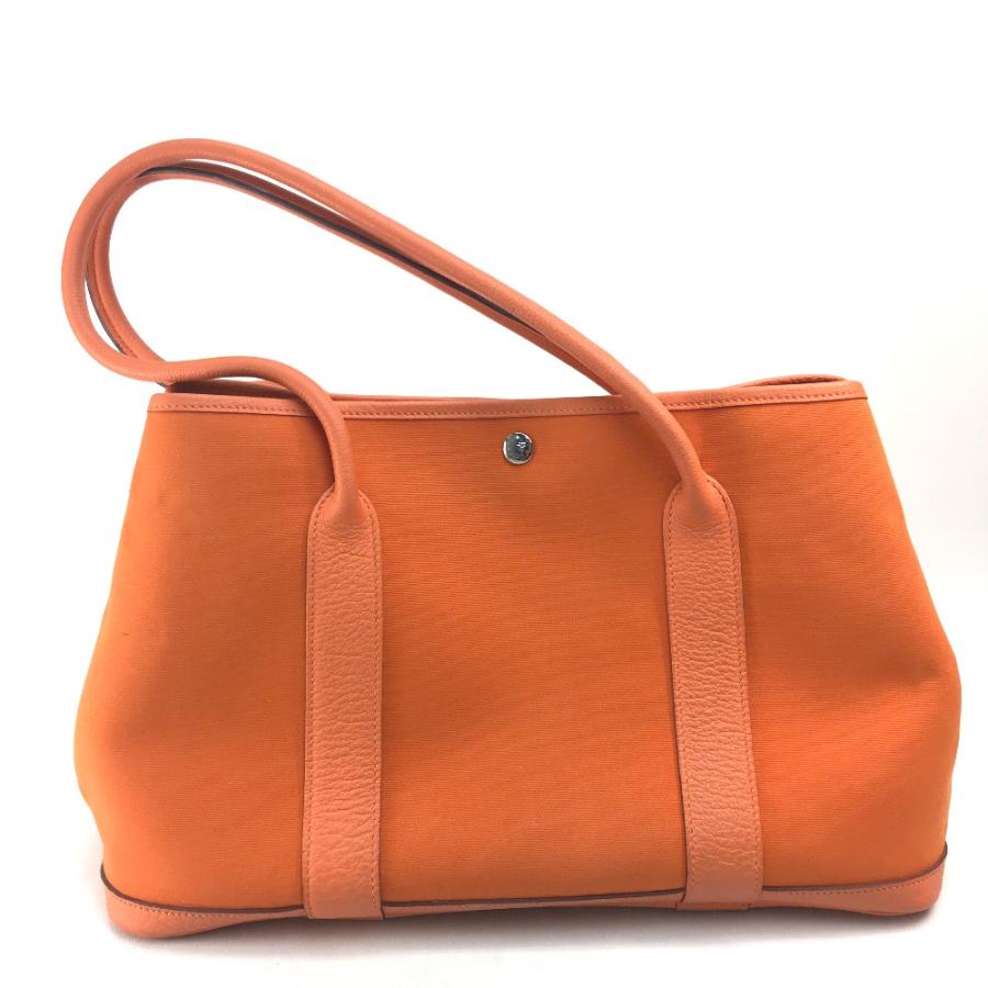 HERMES エルメス ガーデンパーティPM  カバン ショルダーバッグ トートバッグ フー オレンジ レディース【中古】 | HERMES | 01