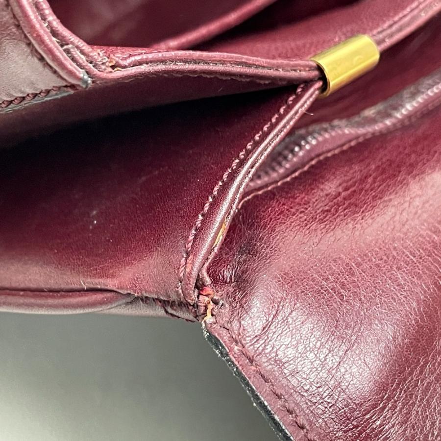 CELINE セリーヌ ロゴ マカダム 肩掛け ショルダーバッグ カーフレザー