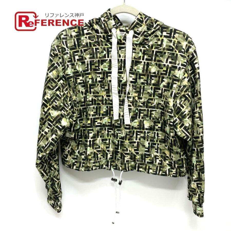 FENDI フェンディ FF ズッカ プルオーバー トップス パーカー コットン レディース グリーン | FENDI