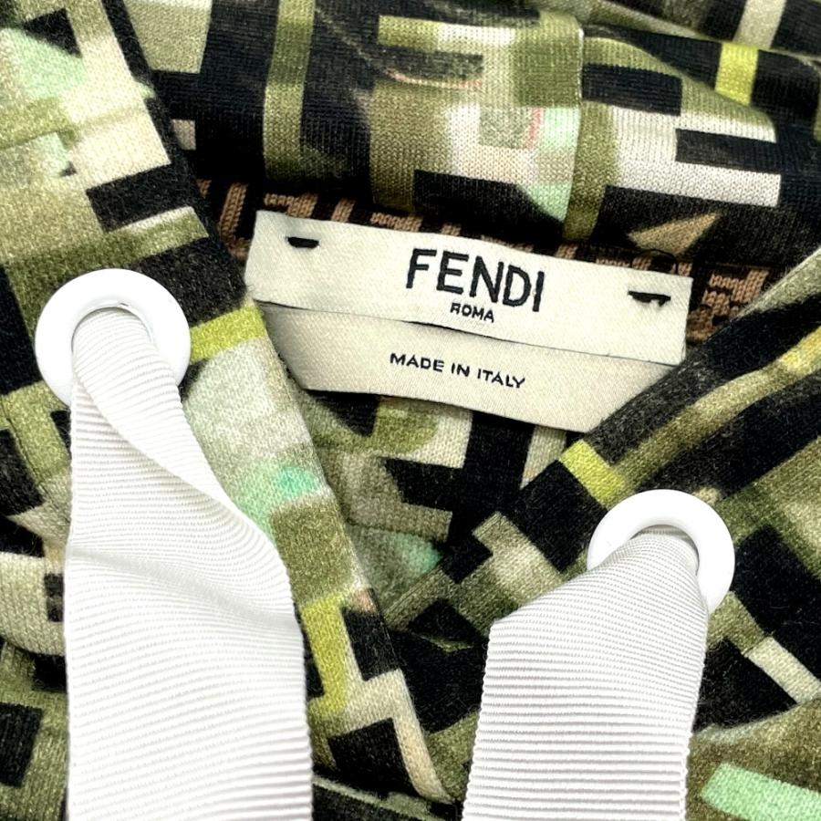FENDI フェンディ FF ズッカ プルオーバー トップス パーカー コットン レディース グリーン | FENDI | 02
