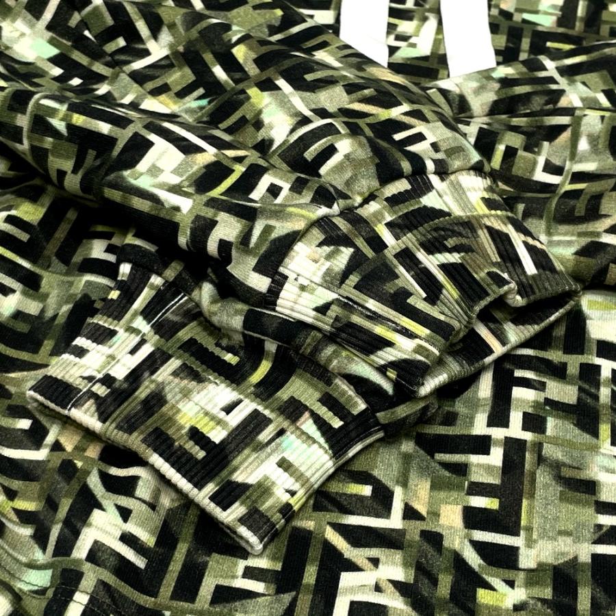 FENDI フェンディ FF ズッカ プルオーバー トップス パーカー コットン レディース グリーン | FENDI | 03