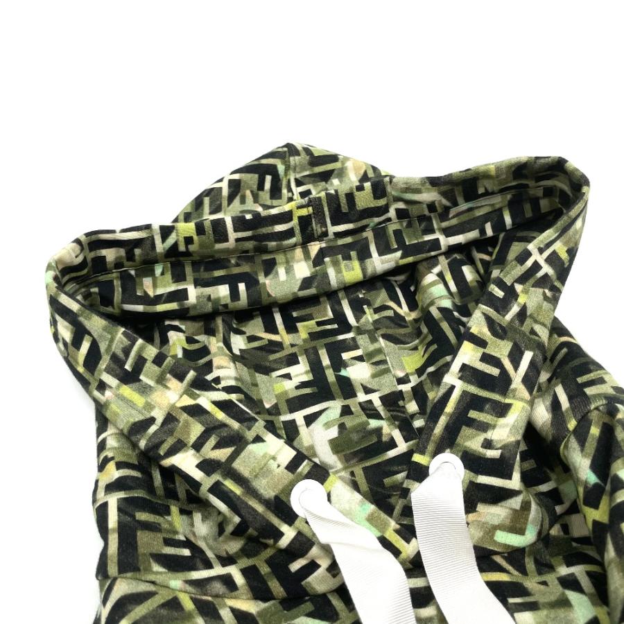FENDI フェンディ FF ズッカ プルオーバー トップス パーカー コットン レディース グリーン | FENDI | 08
