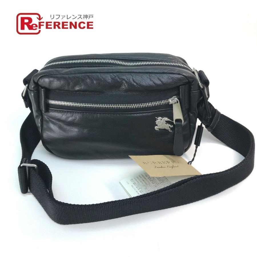 Burberry バーバリー ロゴ ポシェット ショルダーバッグ ブラック シルバー金具 メンズ 未使用 中古 E 29 リファレンス コレクション 通販 Yahoo ショッピング