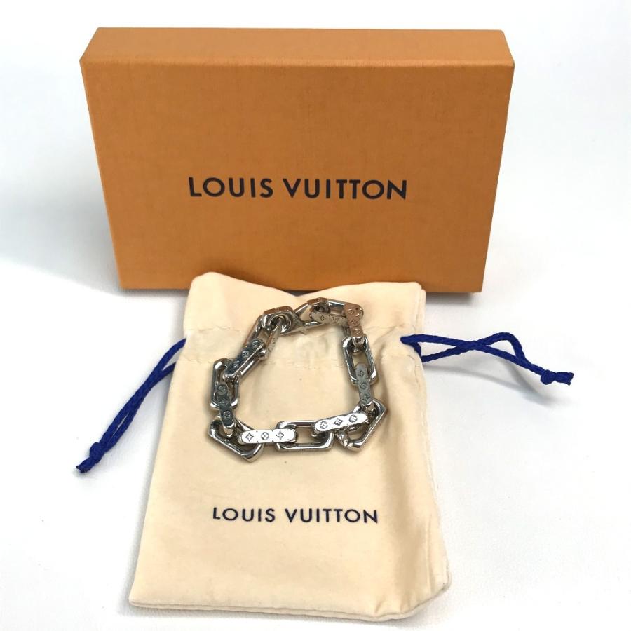 Louis Vuitton ルイヴィトン M ブレスレット チェーン モノグラム ブレスレット シルバー メンズ 中古 E 6 リファレンス コレクション 通販 Yahoo ショッピング