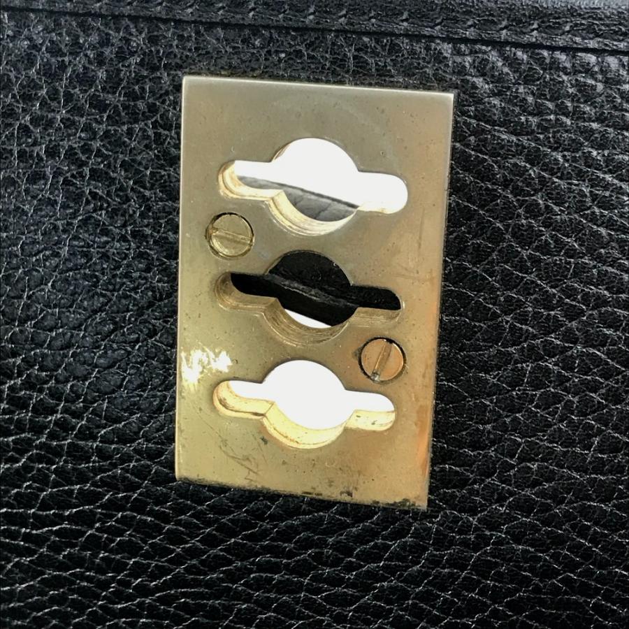 CELINE セリーヌ ヴィンテージ ロック トートバッグ ハンドバッグ レザー レディース ブラック×ゴールド金具 | CELINE | 12