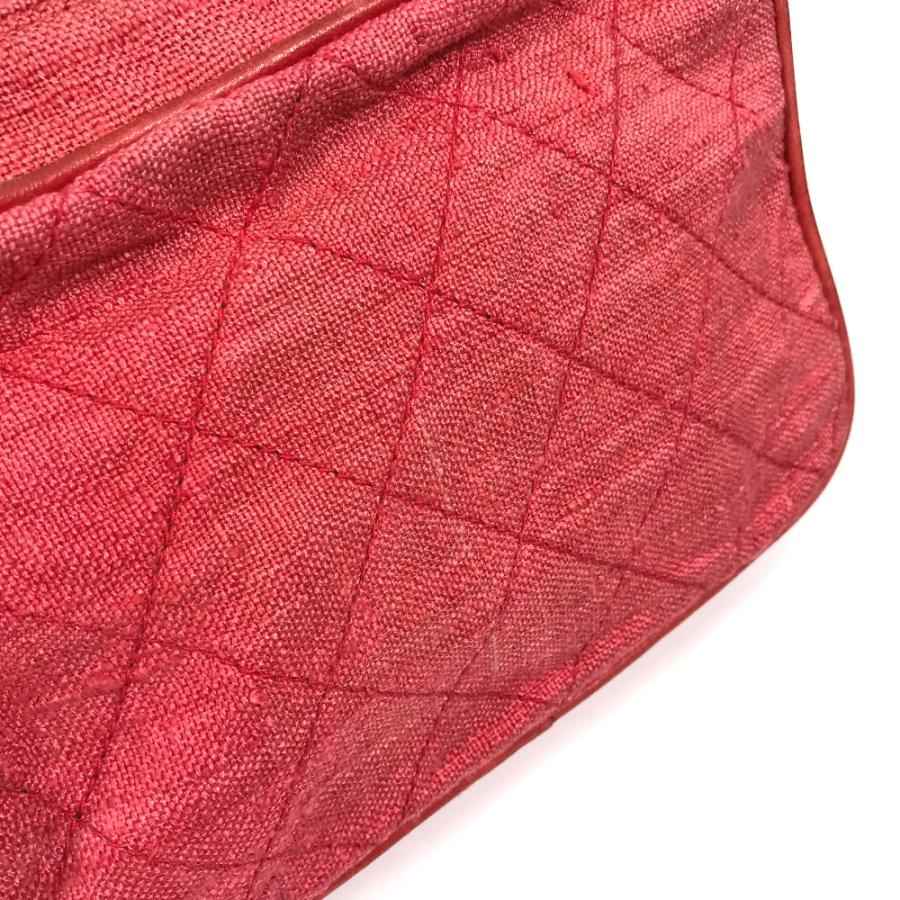 CHANEL シャネル CC ココマーク マトラッセ キルティング フリンジ タッセル ショルダーバッグ キャンバス レッド×ゴールド金具【中古】 | CHANEL | 07