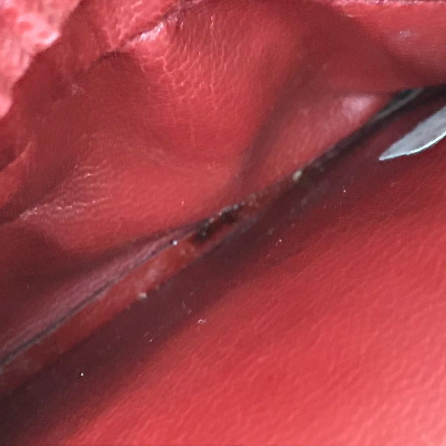 CHANEL シャネル CC ココマーク 横型 化粧ポーチ ハンドバッグ バニティバッグ キャビアスキン レディース レッド | CHANEL | 11