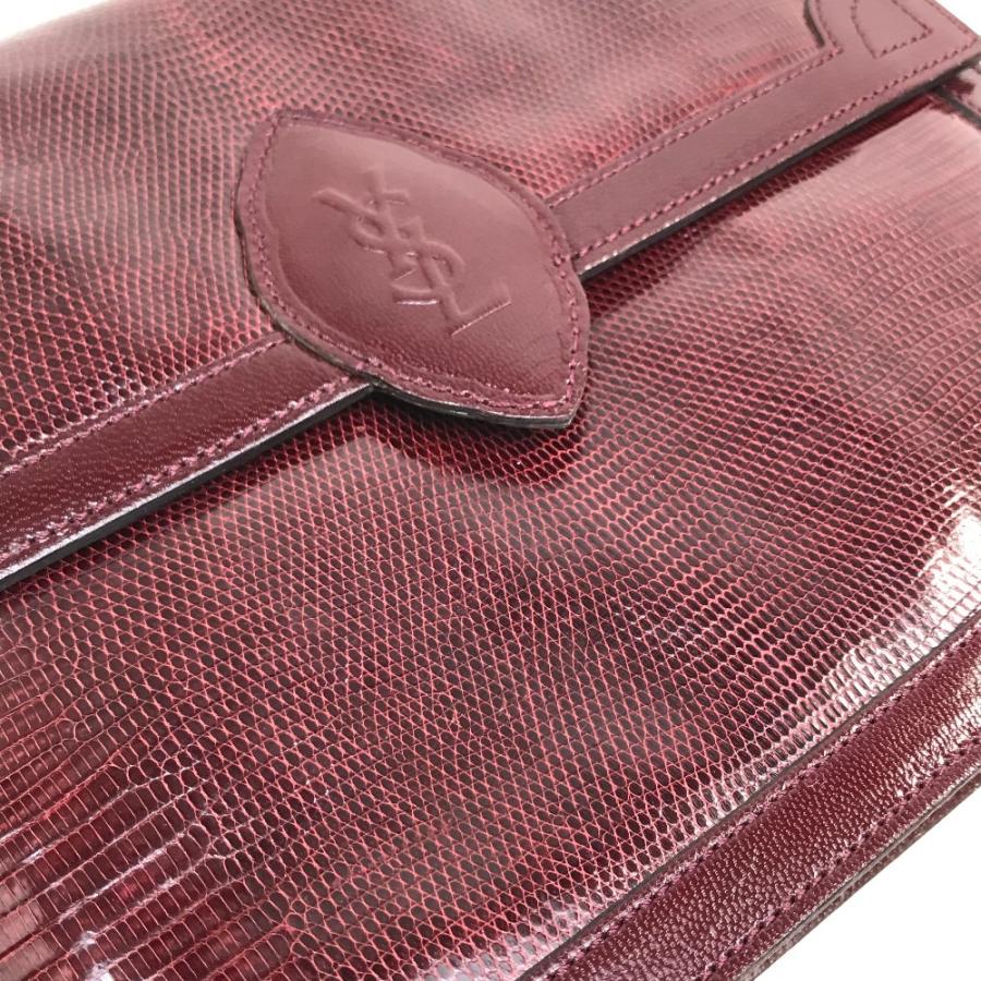 YVES SAINT LAURENT イヴ・サンローラン ロゴ リザード ハンドバッグ ショルダーバッグ レザー | Yves Saint Laurent | 03