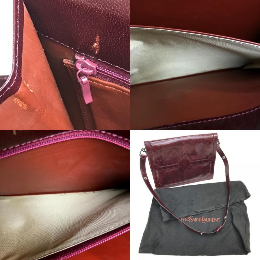 YVES SAINT LAURENT イヴ・サンローラン ロゴ リザード ハンドバッグ ショルダーバッグ レザー | Yves Saint Laurent | 09